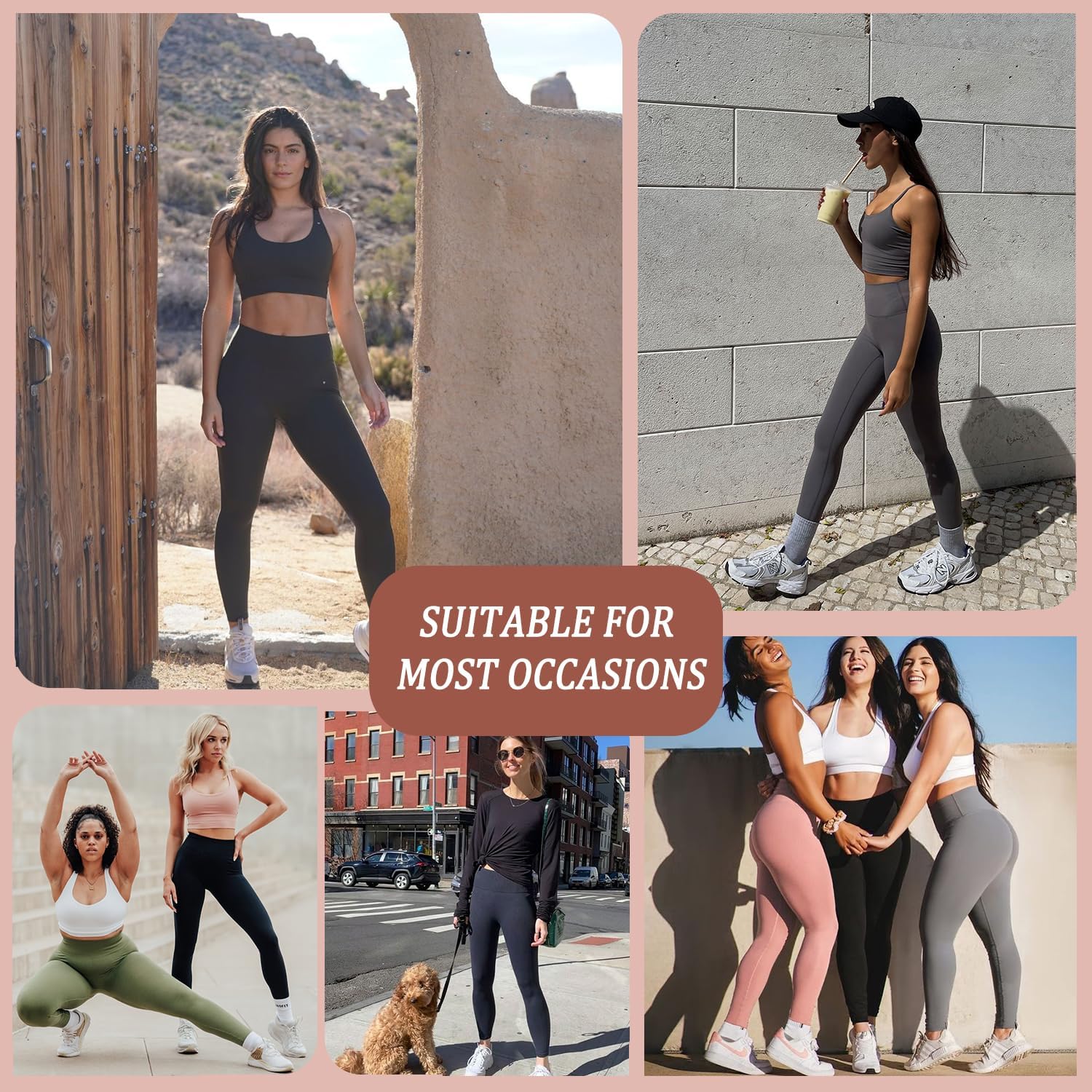 Detalle 2 de we fleece 7-Pack High-Waisted Leggings, Tummy Control Workout Yoga Pants
