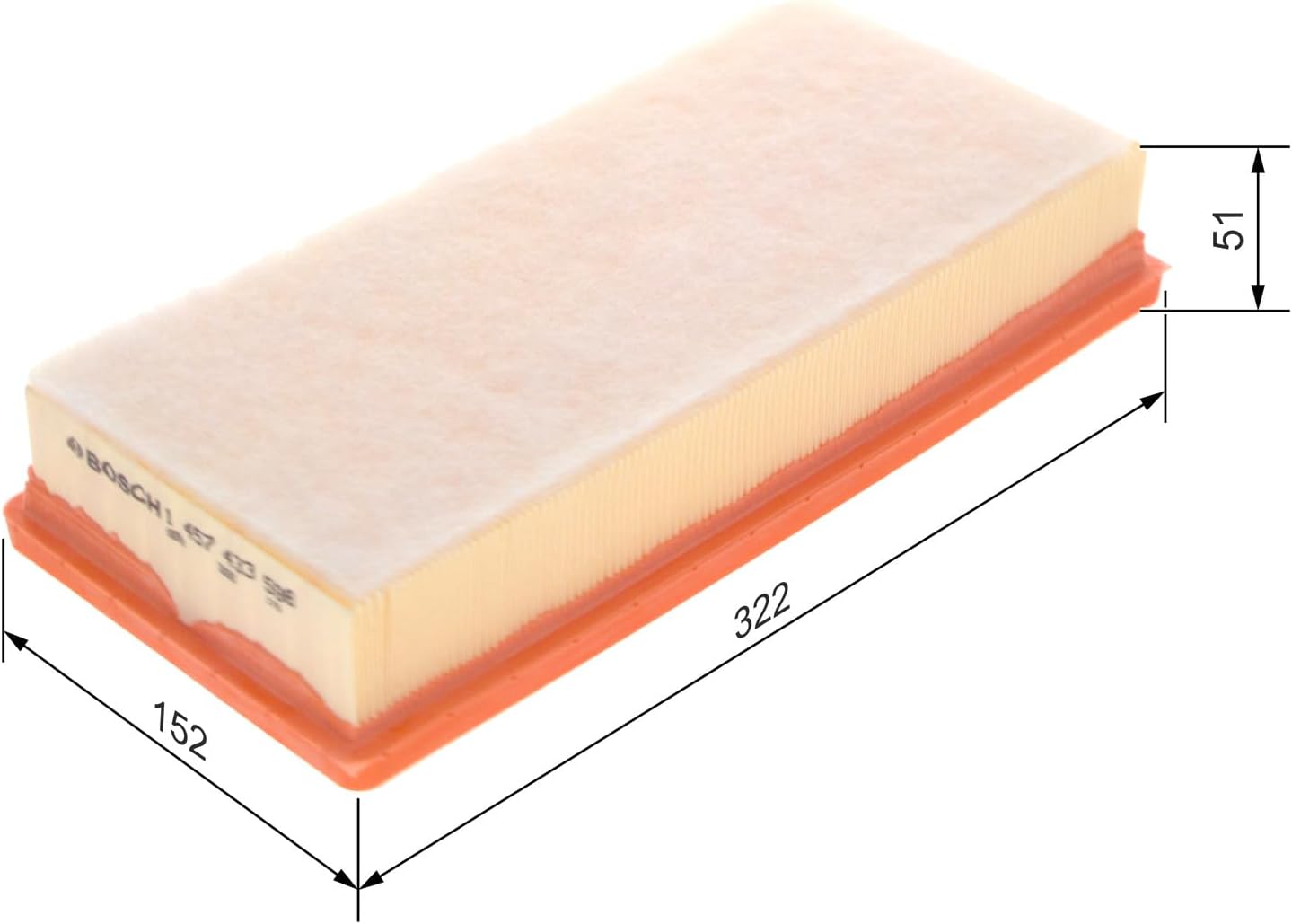 Detalle 2 de Bosch Filtro aria auto S3596: aiuta a ridurre contaminanti e perdite d’aria