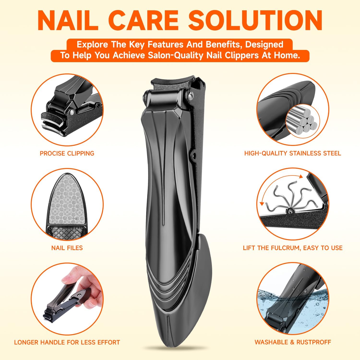 Detalle 2 de Maqhpu Nail Clippers with Catcher for Men ✂