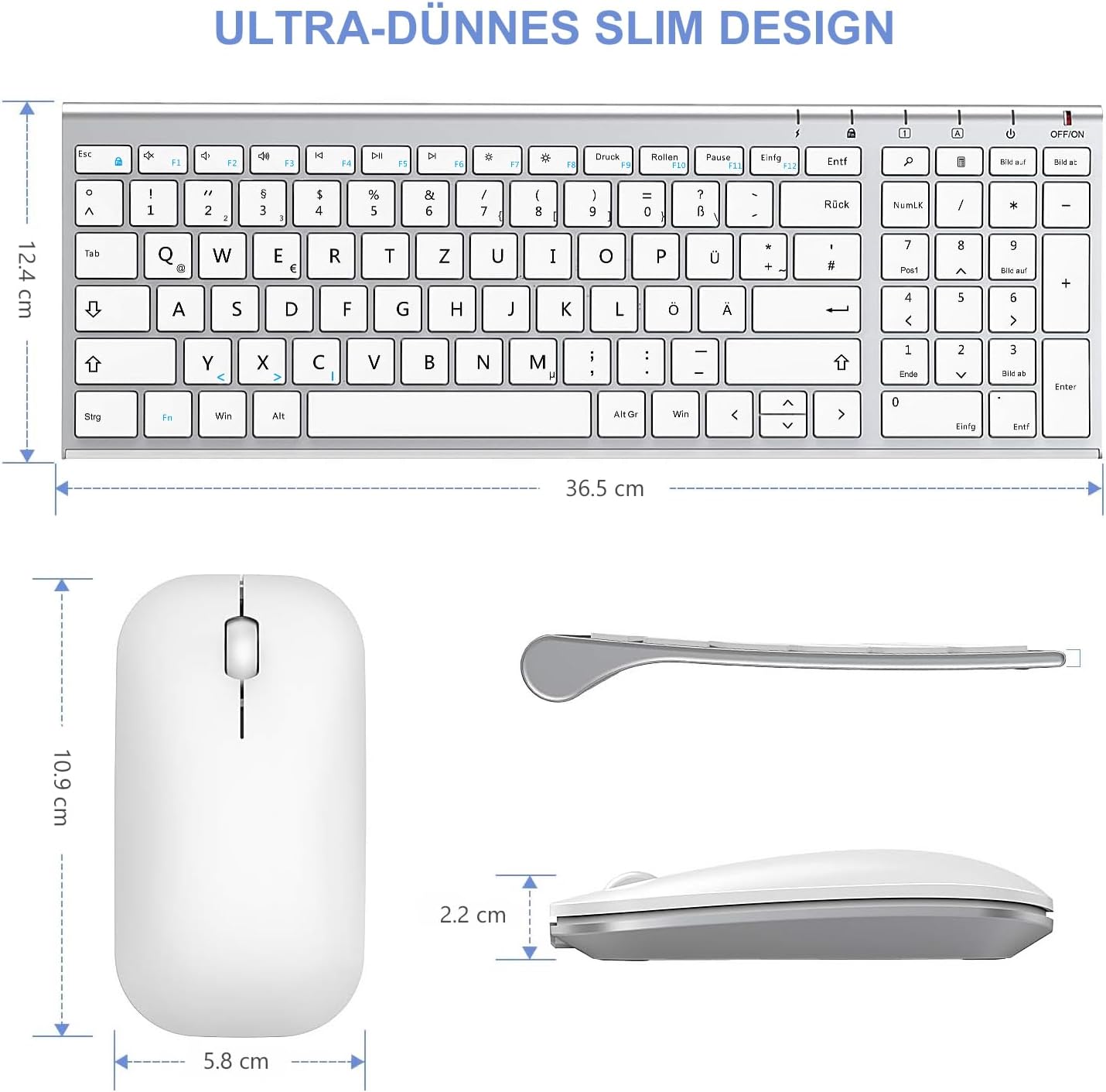 Thumbnail 1 de seenda WGJP-031B kabelloses Tastatur-Maus-Set 280mAh