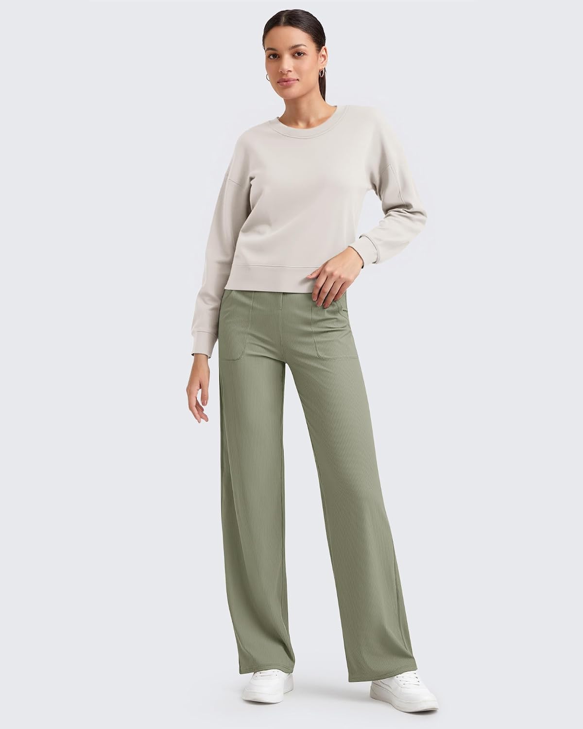 Detalle 2 de G4Free Ribbed Knit Wide-Leg Pants