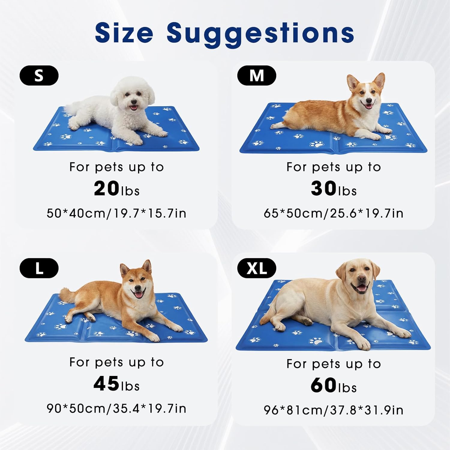 Detalle 2 de DMSELL 90x50 cm Large Dog Cooling Mat: Gel, Non-Toxic & Foldable for Big Pets