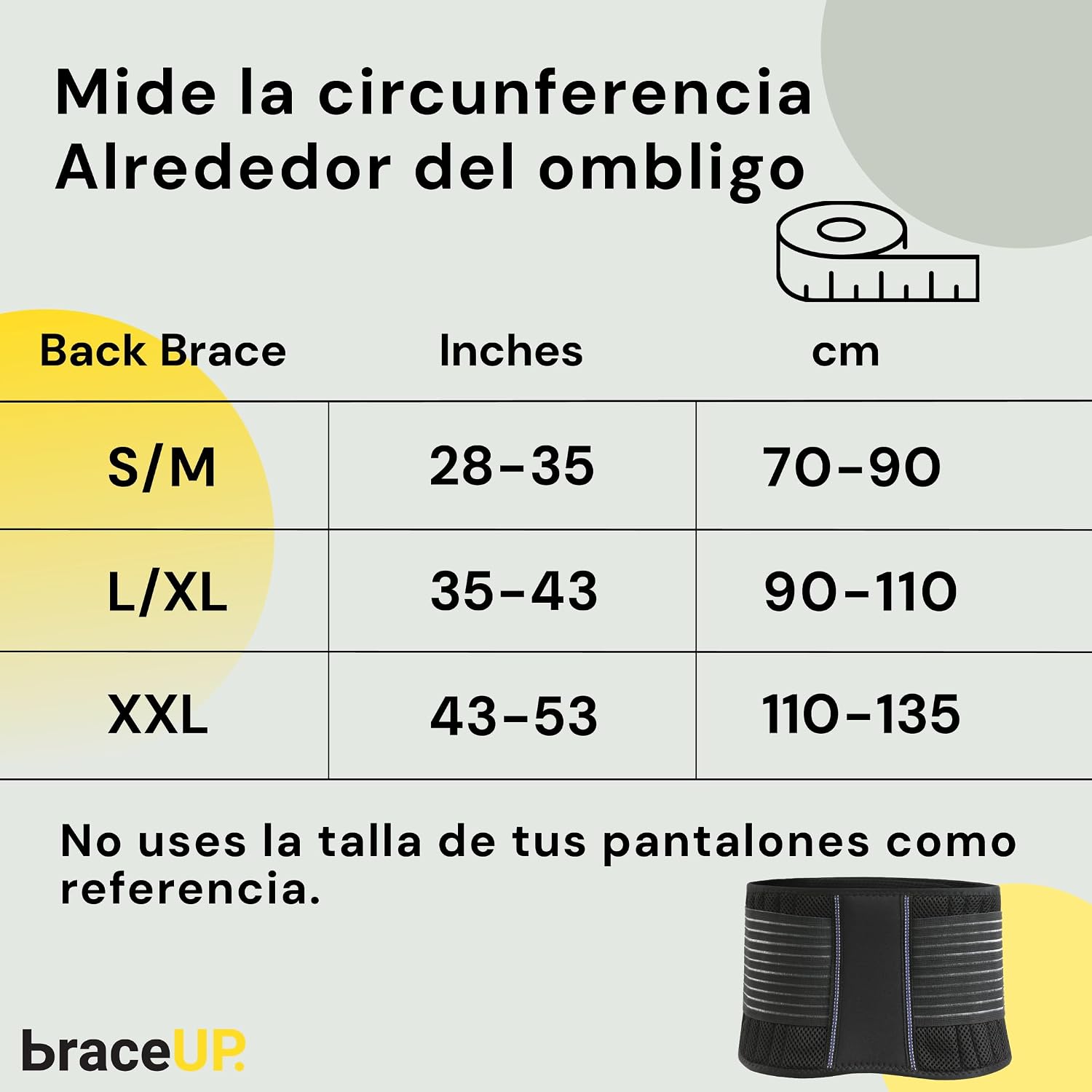 Thumbnail 5 de BraceUP Faja Lumbar XXL 110–130 cm