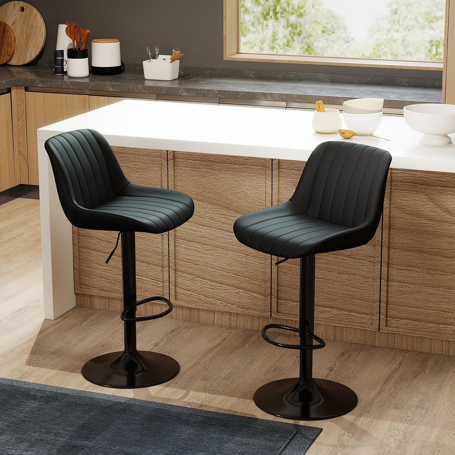 Detalle 2 de Youhauchair Bar Stools Set of 2 20cm adjustable