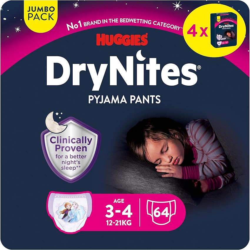 Thumbnail 6 de Huggies DryNites Pañales Nocturnos para Niña 💤 33 Uds.