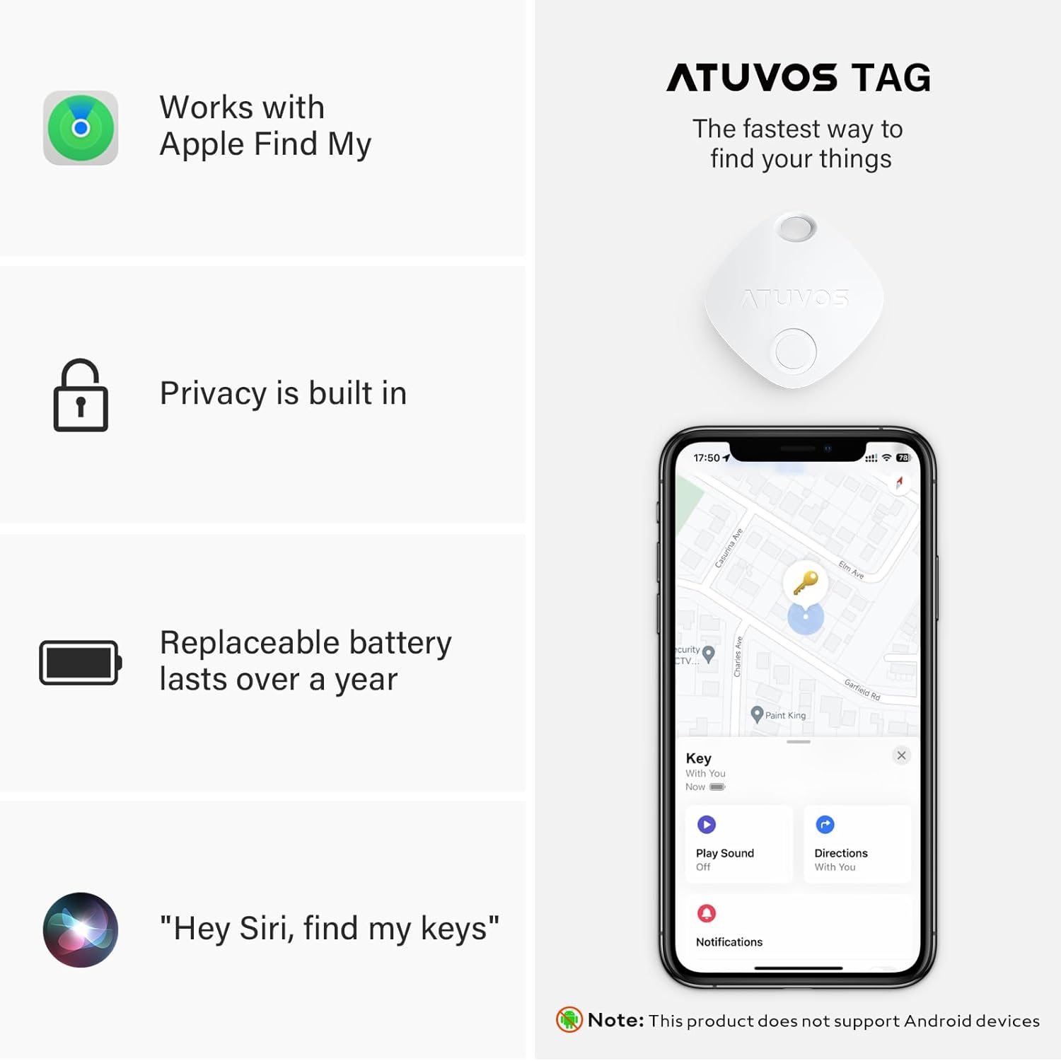 Thumbnail 1 de ATUVOS Air Tag Tracker 2-Pack