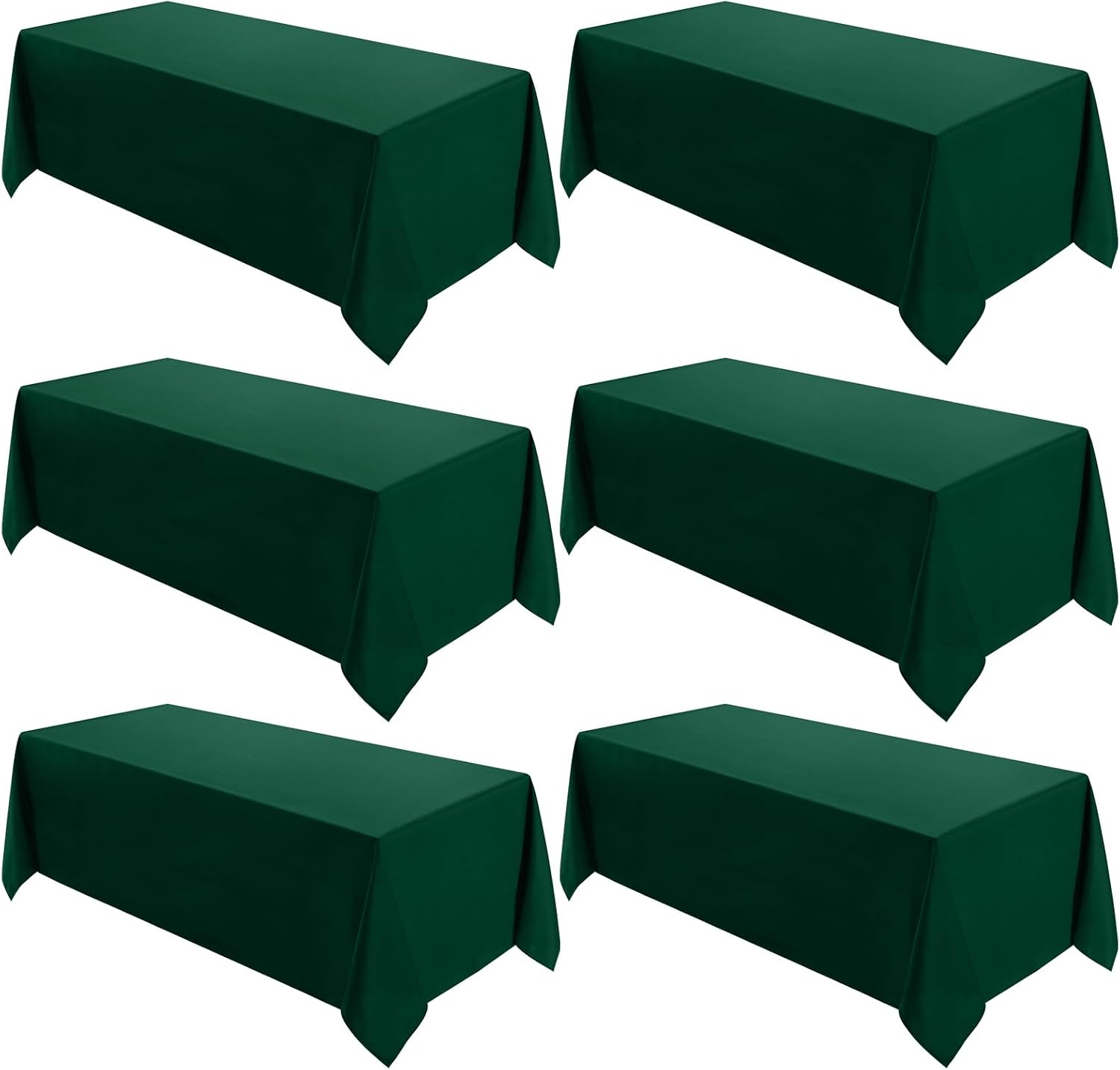 Thumbnail 6 de VidaFete 10-Pack 90 x 132 inch Polyester Rectangular Tablecloths (White)