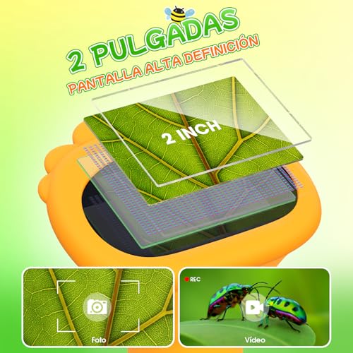Thumbnail 1 de Microscopio Digital GeschenPark para Niños 1000X con pantalla IPS 2.0” y 8 LED, recargable