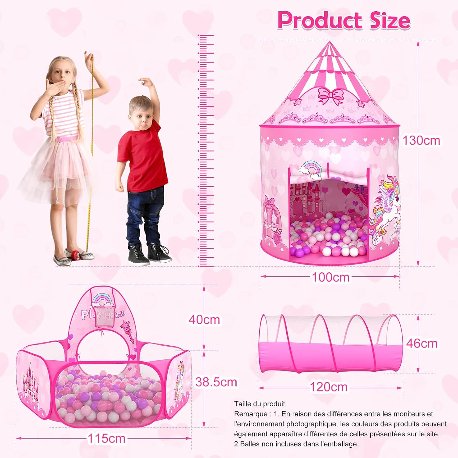 Thumbnail 4 de Wilwolfer Tienda de Campaña Infantil 3 en 1