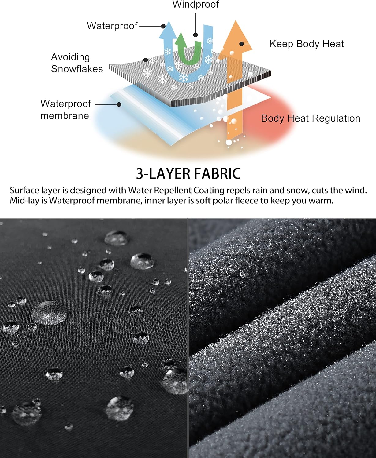 Detalle 2 de 33,000ft Outdoorhose Herren Softshellhose Fleece
