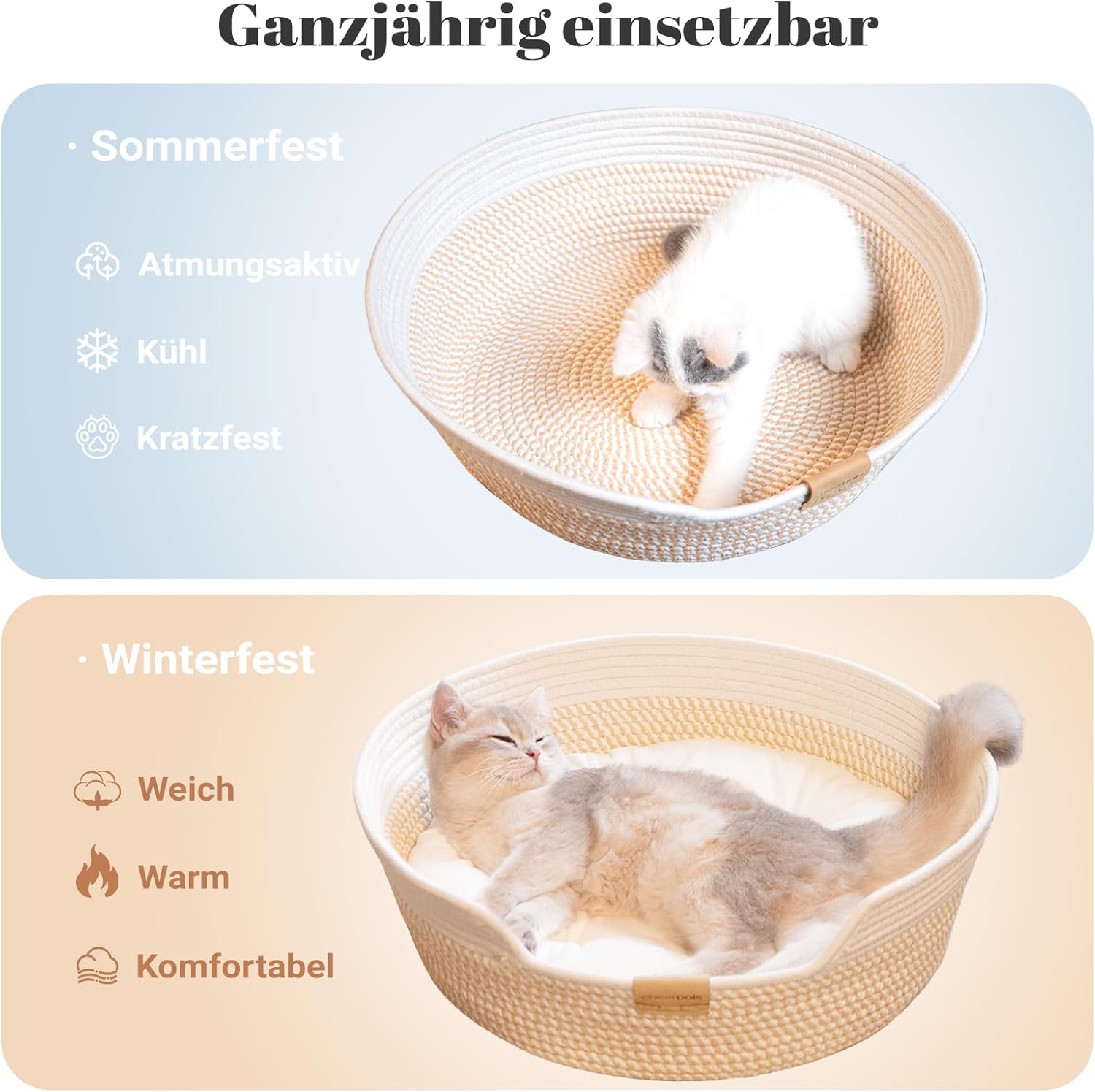 Detalle 2 de CheerPals Katzenbett 47 cm 🐱