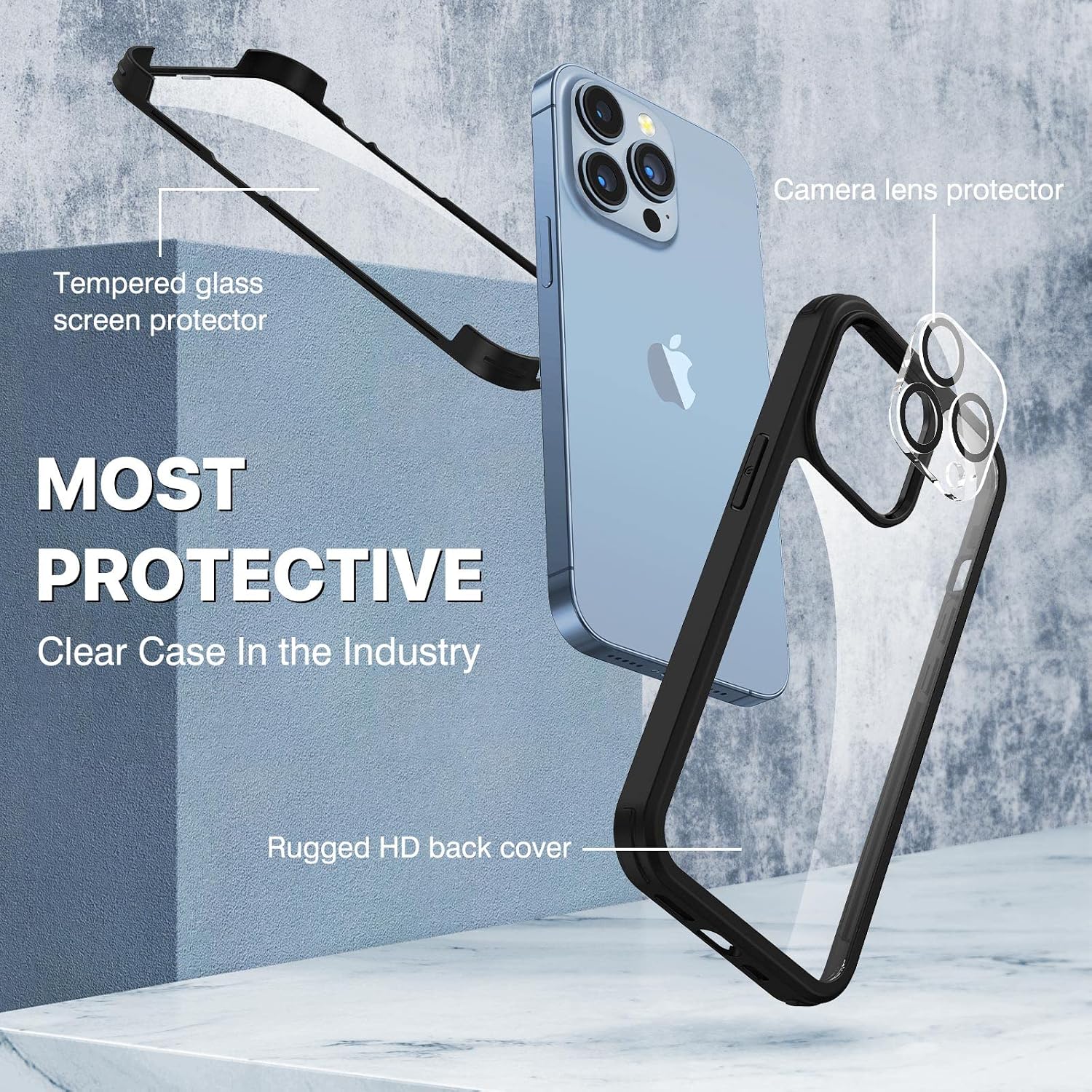 Detalle de iPhone 13 Pro Max glass case 2-layer