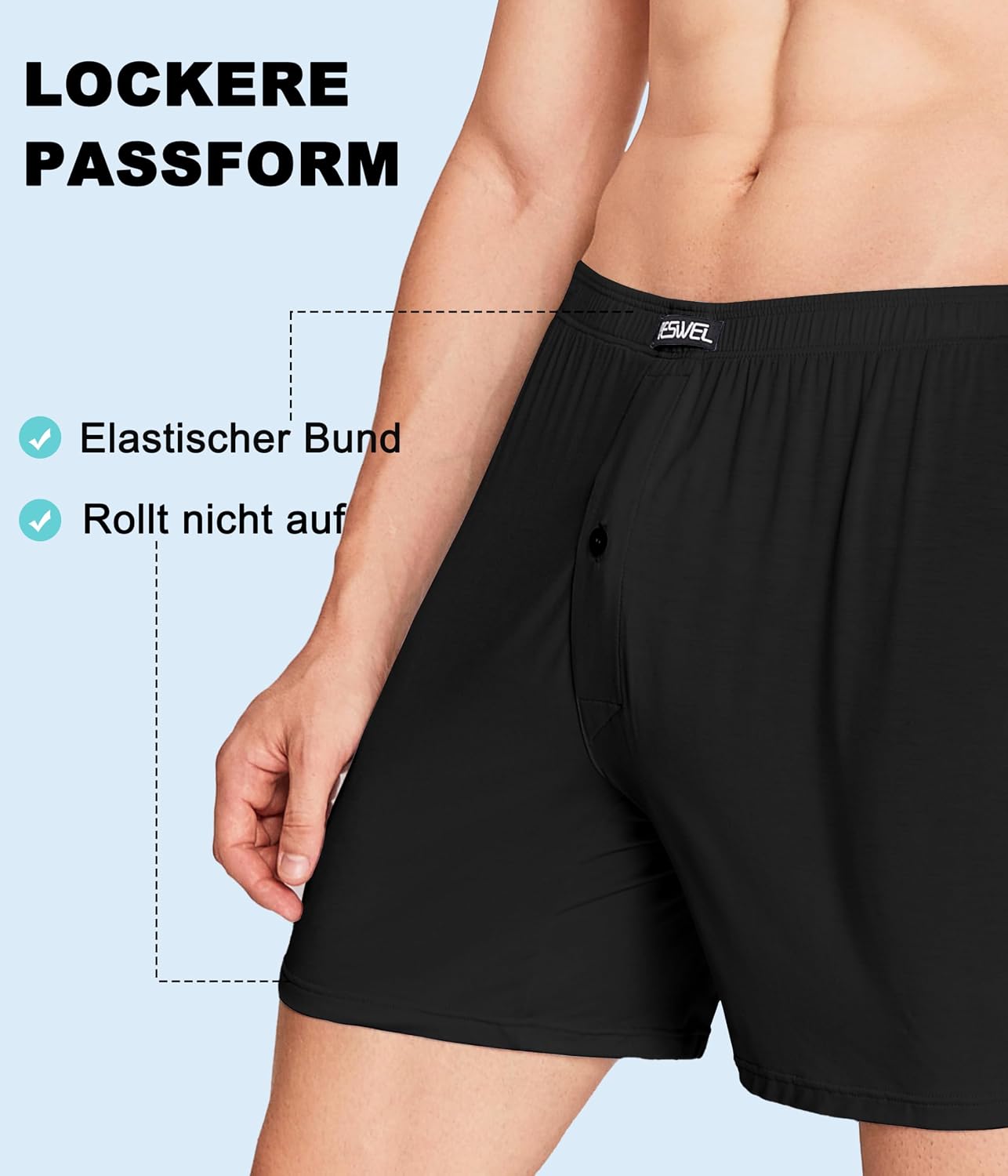 Thumbnail 4 de YESWEL Bambus Boxershorts Herren 6er Pack