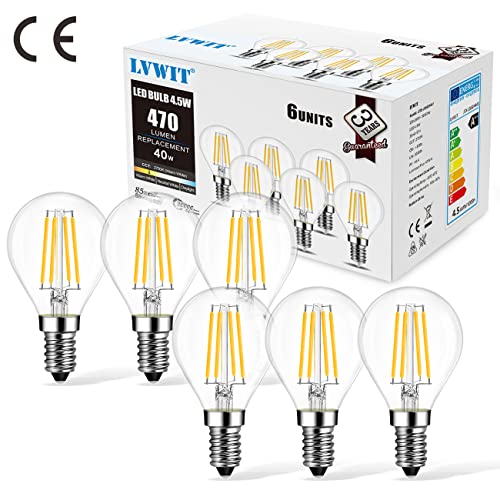 Thumbnail 5 de LVWIT 4W Ampoule LED E14 à Filament – Equivalent 40W, Lot de 6 – Blanc Chaud 2700K
