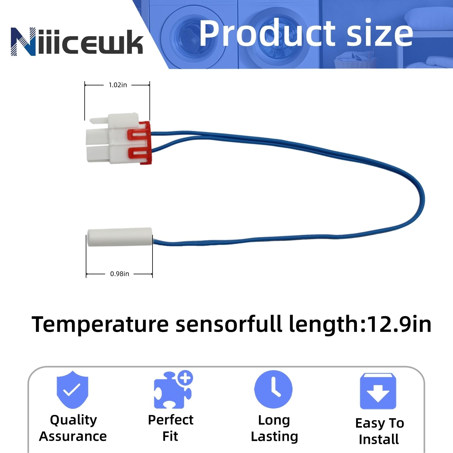 Detalle 2 de Niiicewk Refrigerator Temperature Sensor DA32-10109W