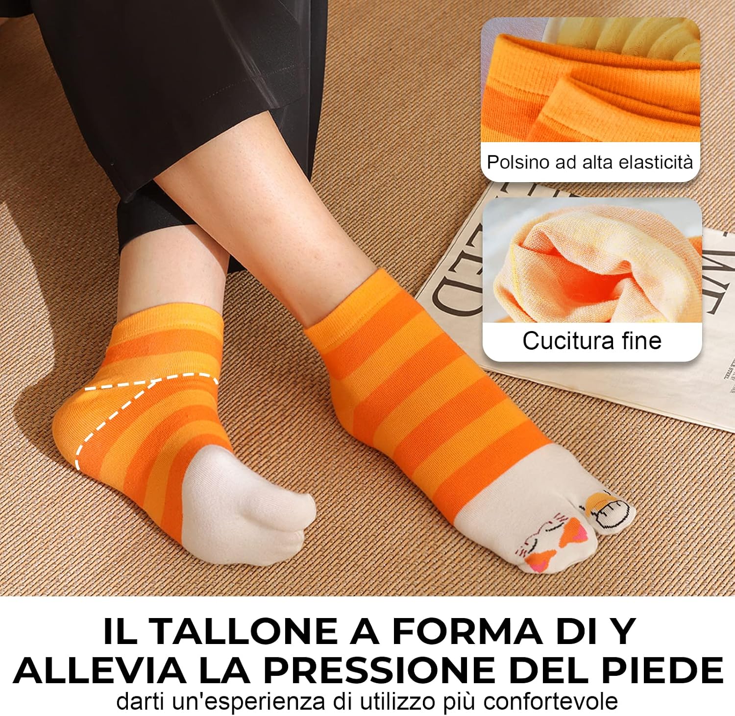 Thumbnail 3 de PUTUO Calzini Tabi Infradito Donna 4 Paia