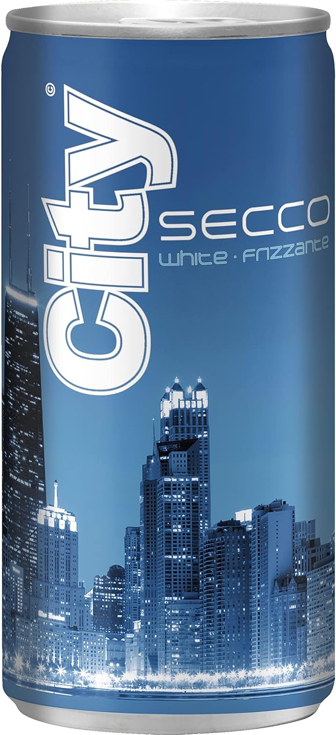 Detalle 2 de City Secco White Frizzante (12 x 0.2l) – Prickelnder Genuss im Sommer-Set