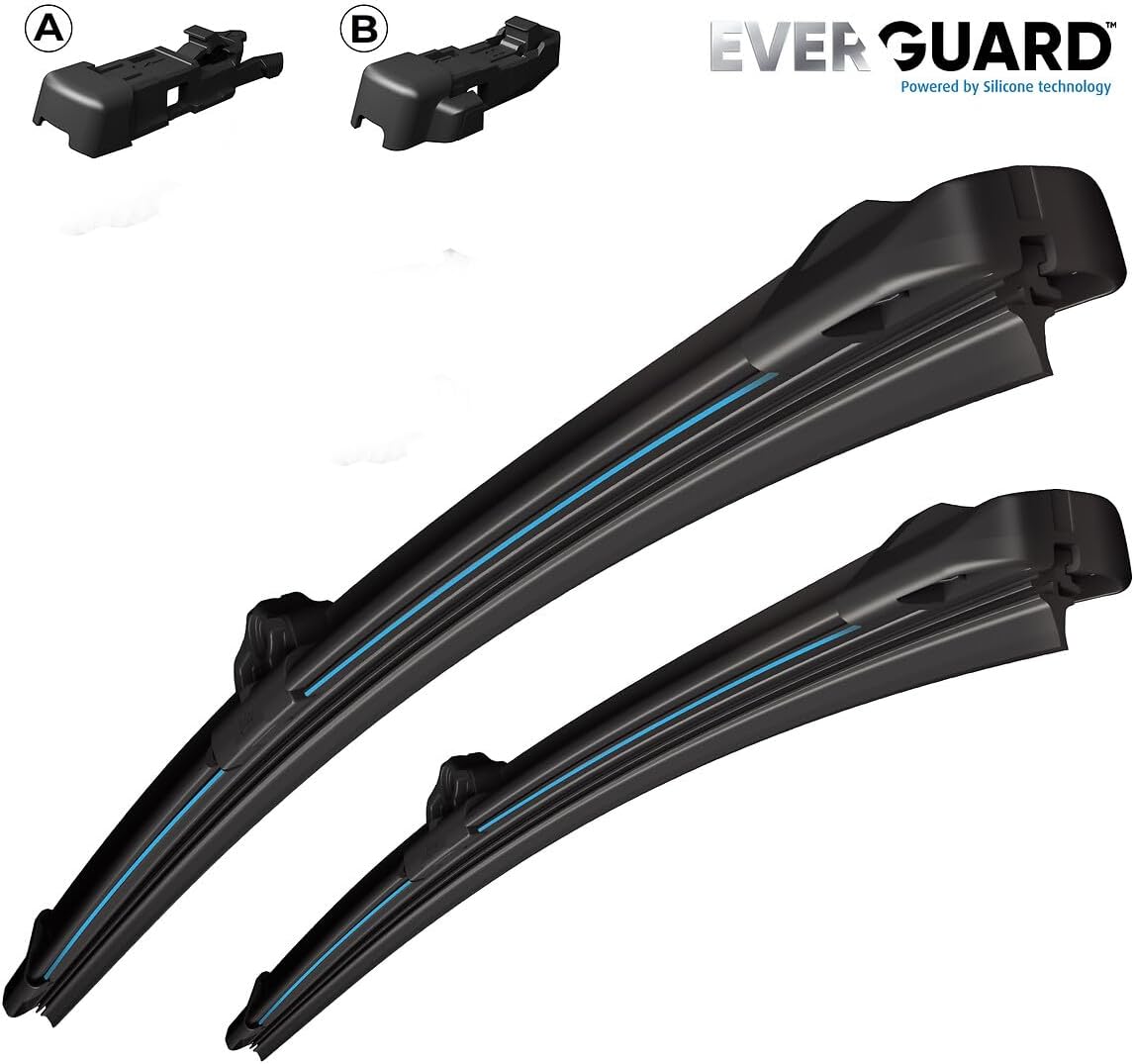 Thumbnail 1 de Valeo EverGuard VSK13 – Kit de 2 balais d’essuie-glace plats en silicone 600 mm / 380 mm