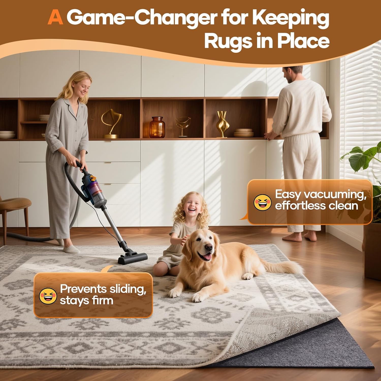 Detalle 2 de Veken Rug Pad 8 x 10 ft 🏠