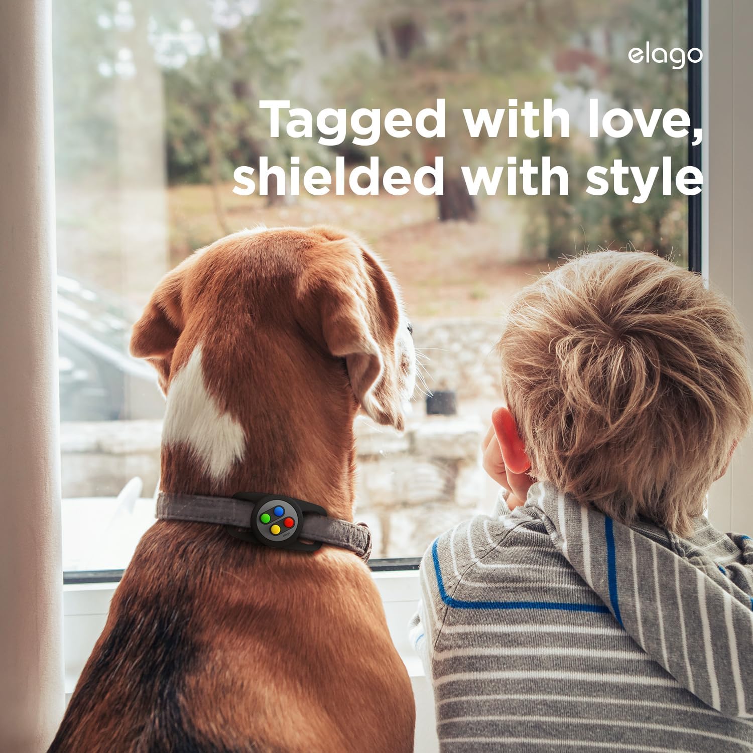 Thumbnail 2 de elago Coque W5 pour collier avec mousqueton — étui de suivi compatible Apple AirTag (1re/2e génération), noir