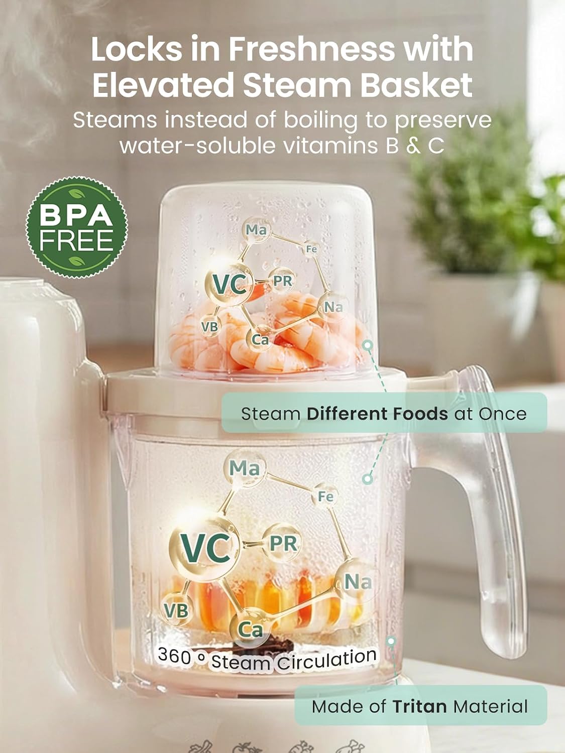 Detalle de Grownsy Baby Food Maker with Tritan Bowl