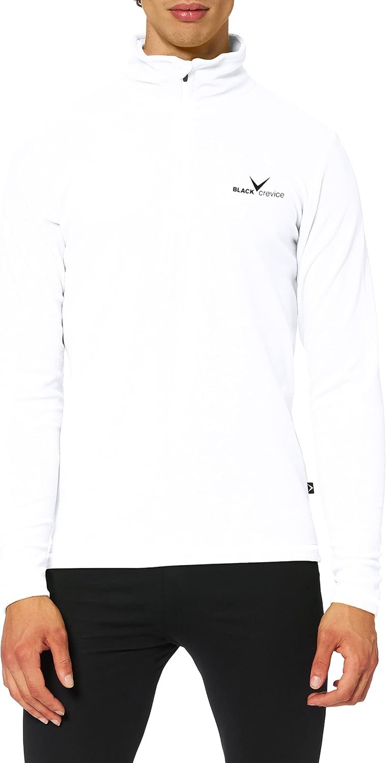 Detalle de Black Crevice Skirolli Maglia Uomo: comfort caldo in micropile