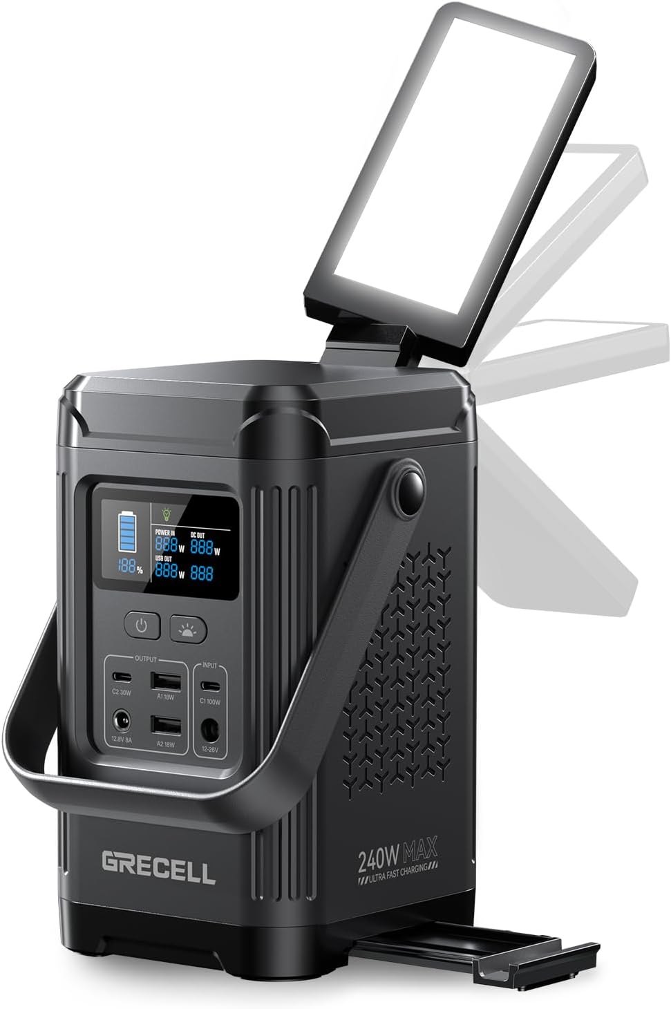 Detalle de GRECELL Portable Power Station 153.6Wh