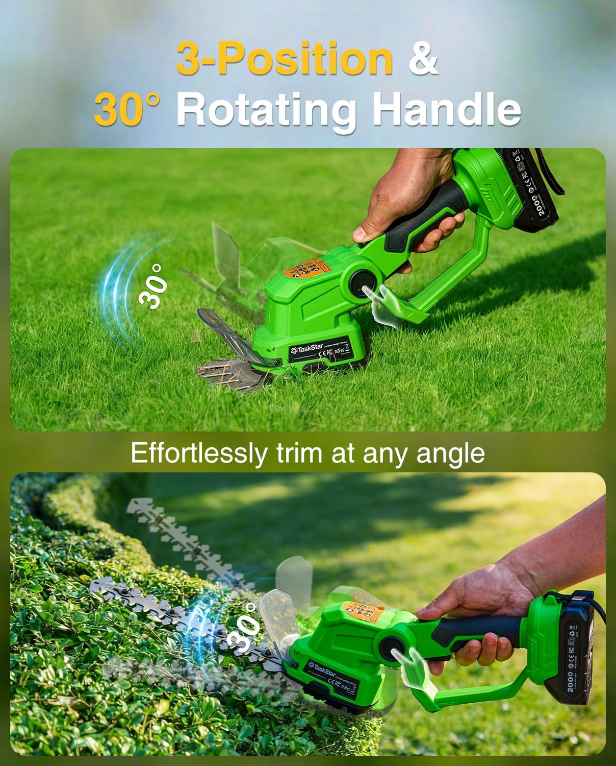 Detalle 1 de TaskStar Cordless Hedge Trimmer, 20V