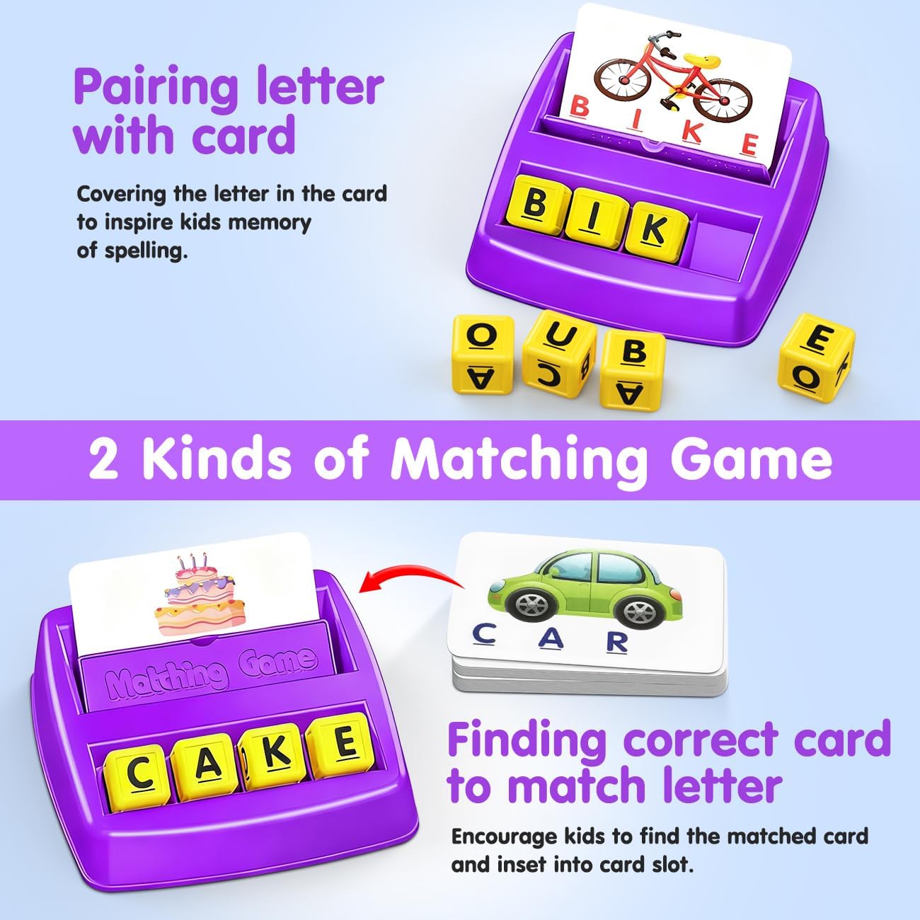 Detalle de HahaGift Match Spelling Letter Learning Game 30 cards