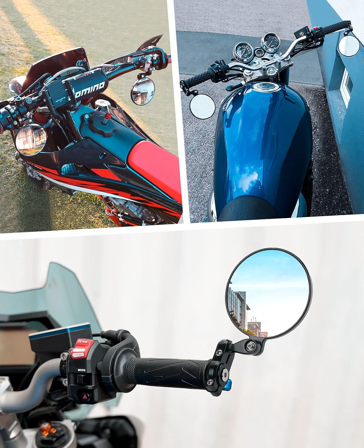 Thumbnail 4 de KEMIMOTO CNC Motorradspiegel 360° drehbar