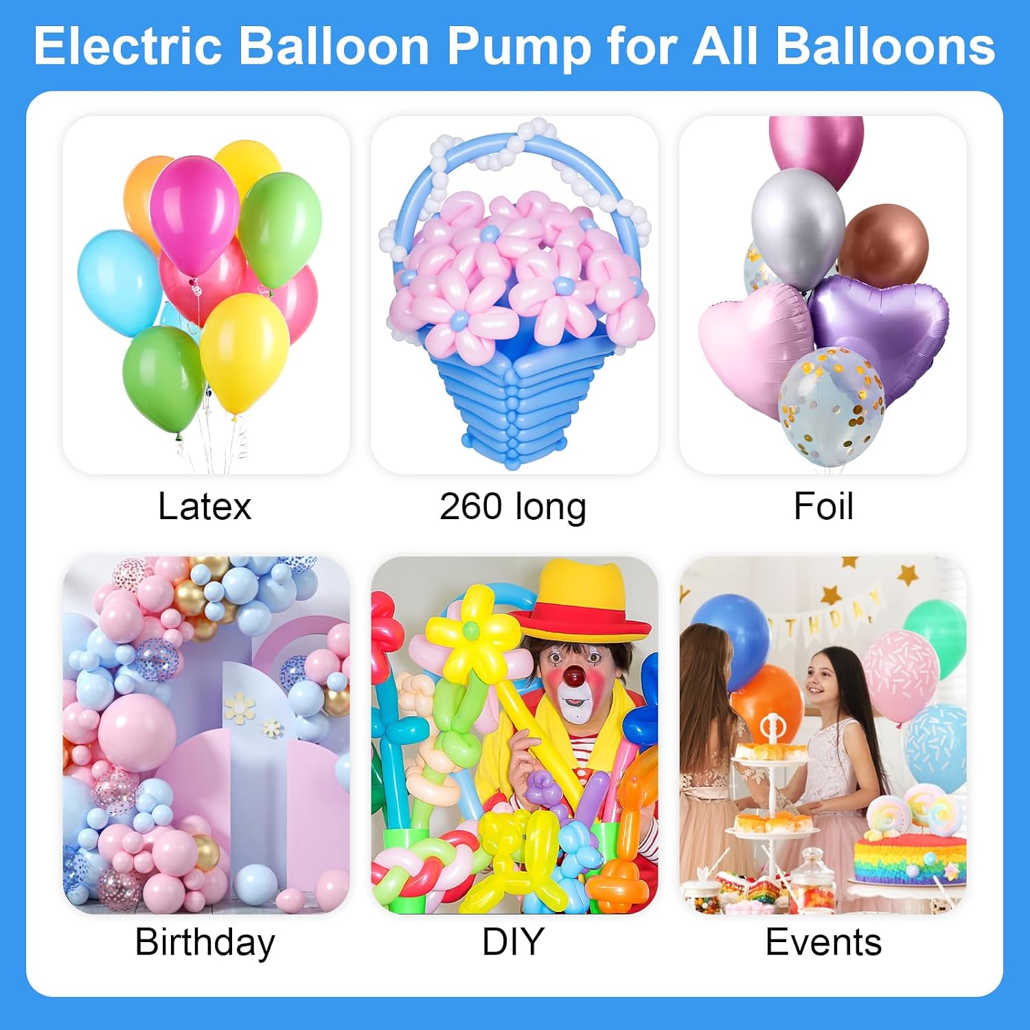 Thumbnail 1 de Dagelar 3-in-1 Electric Balloon Pump: Portable, Dual-Mode Inflator for Balloons, Floats, and More