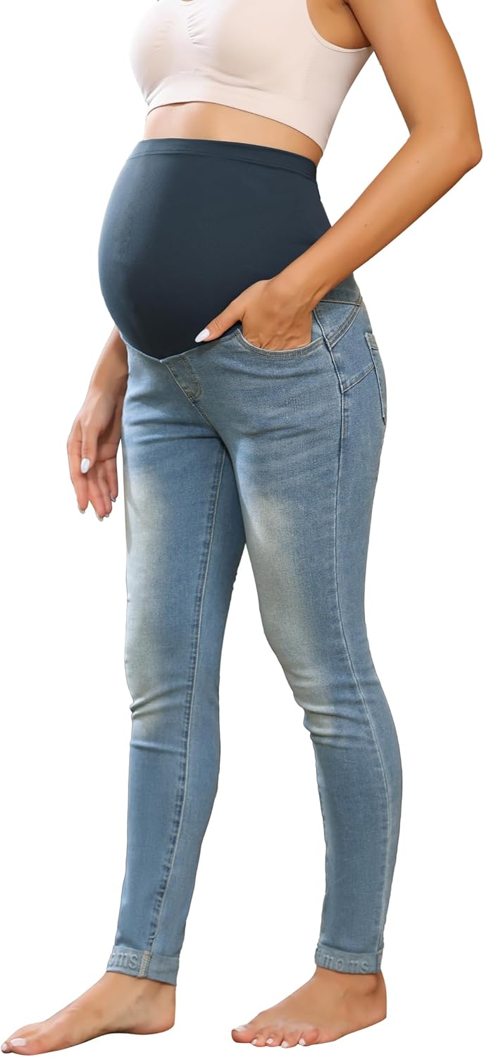 Thumbnail 6 de Maacie Maternity Pants Long Elastic Jeans for Pregnancy