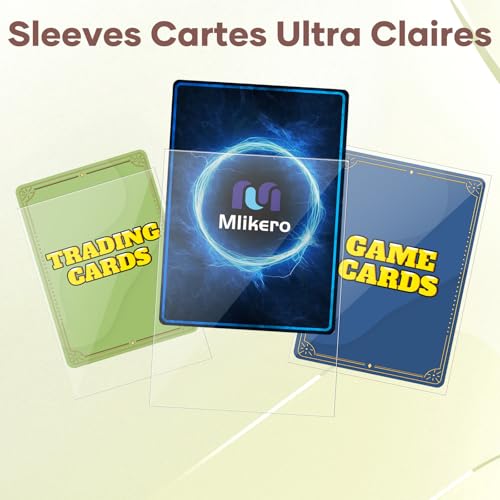 Detalle de Mlikero 1000 Sleeves Carte Souple – Protège-cartes 66 × 91 mm, polypropylène sans PVC
