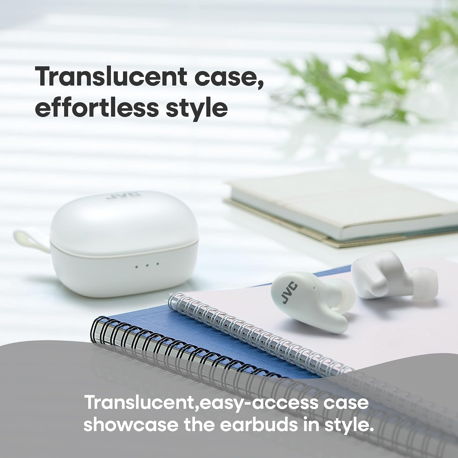 Detalle de JVC HA-A23T-W Gumy Premium Wireless Earphones with Noise Cancellation