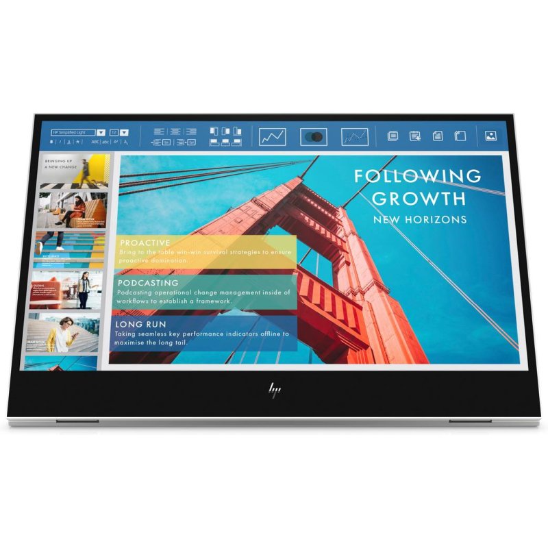 Detalle de Monitor HP E14 G4 14" FullHD: segunda pantalla portátil con USB-C para movilidad inteligente