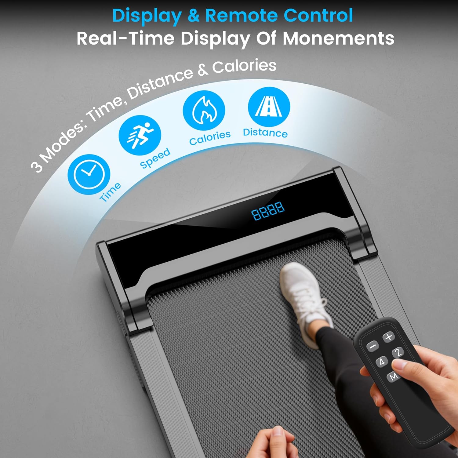 Thumbnail 1 de Rythkore X2ZF Walking Pad Treadmill with Adjustable Speed and Remote