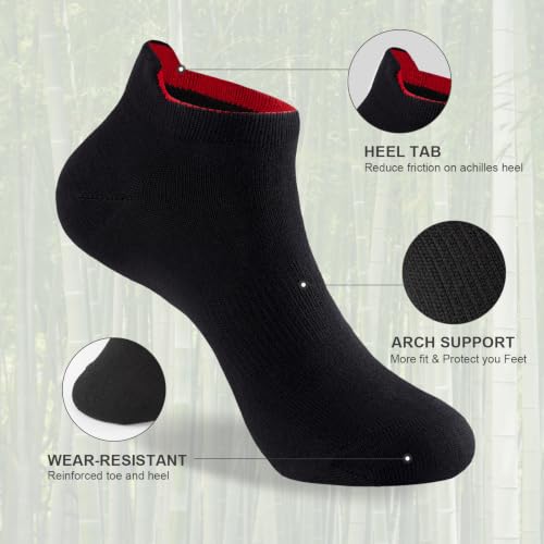 Detalle de Niorasen Bamboo Trainer Socks, Low-Cut, 6 Pairs, 90% Bamboo Viscose