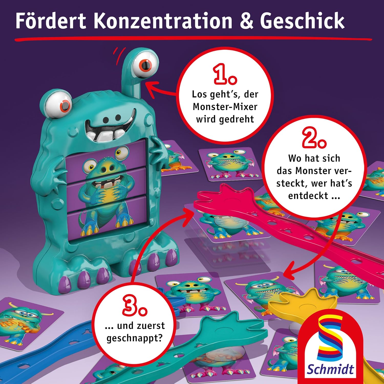 Detalle de Schmidt Spiele 40557 Monsterjäger – Aktionsspiel, bunt, für 2–4 Spieler