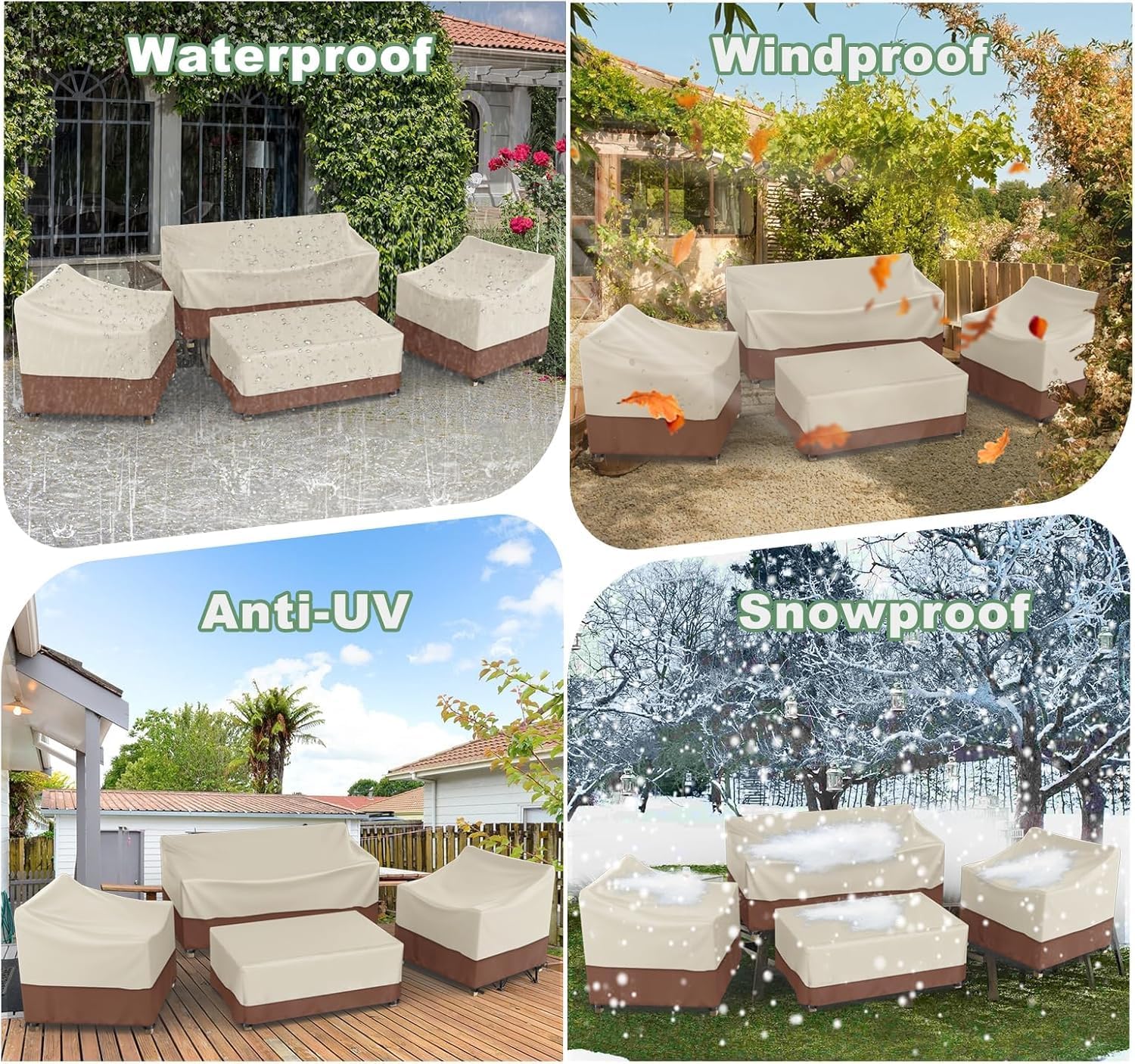 Detalle 1 de Gasadar outdoor furniture cover set, 600D Oxford fabric