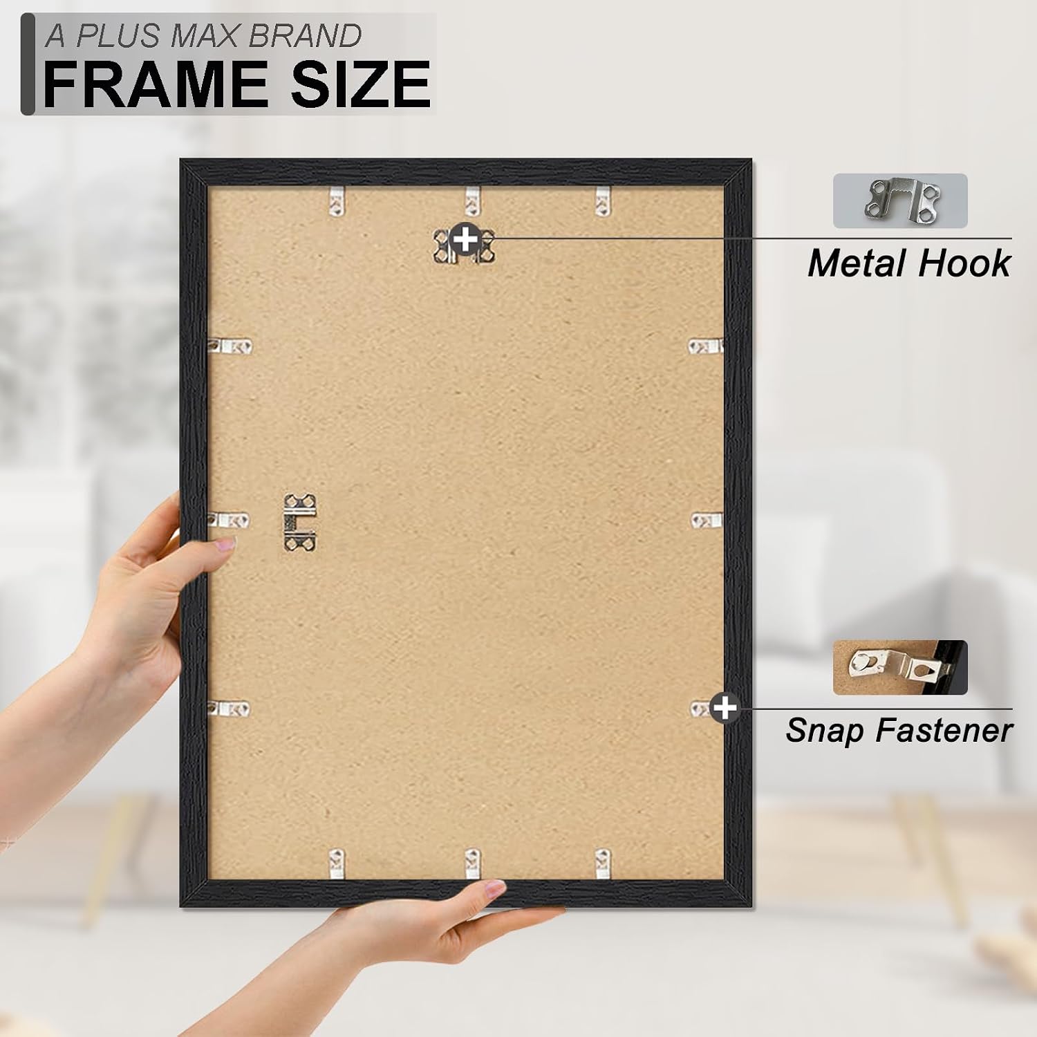 Thumbnail 5 de A PLUS MAX 15x21 Picture Frame Set of 3 in Black Engineered Wood