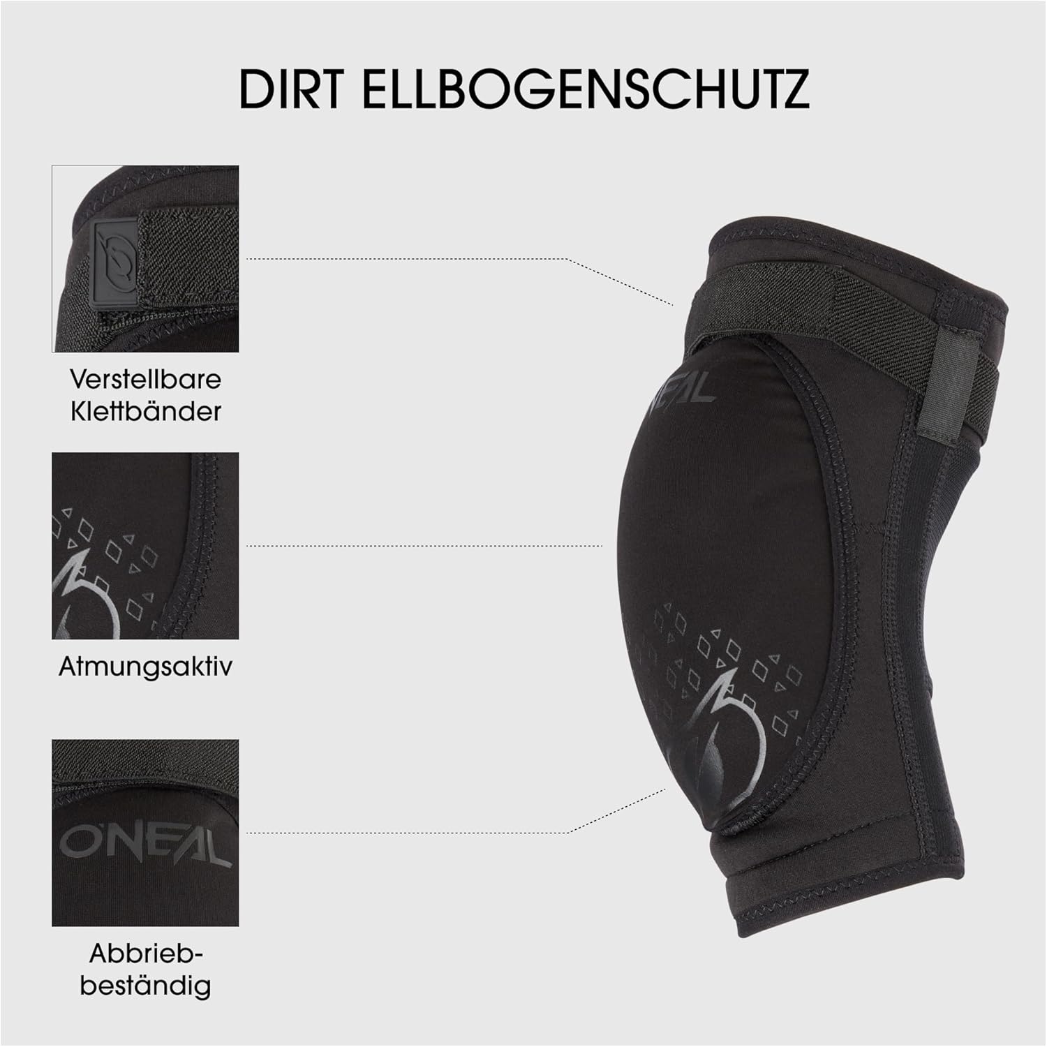 Thumbnail 2 de O'NEAL Ellenbogenprotektor Dirt Elbow Guard V.23 – M, schwarz, atmungsaktives Neopren, abriebbeständig