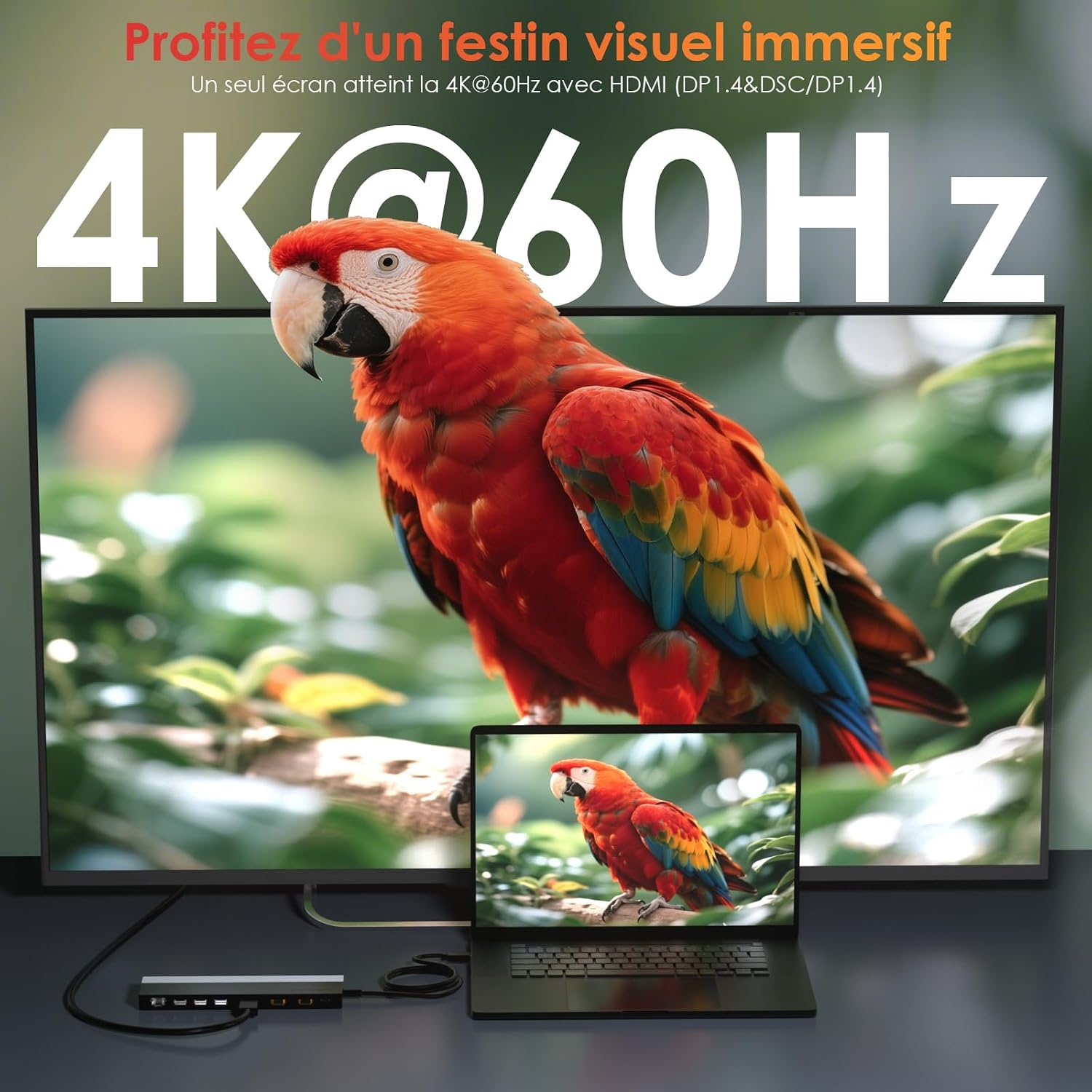 Thumbnail 2 de WAVLINK USB‑C Docking Station 3 Monitore (Dual HDMI + DP, 100W PD) für Windows