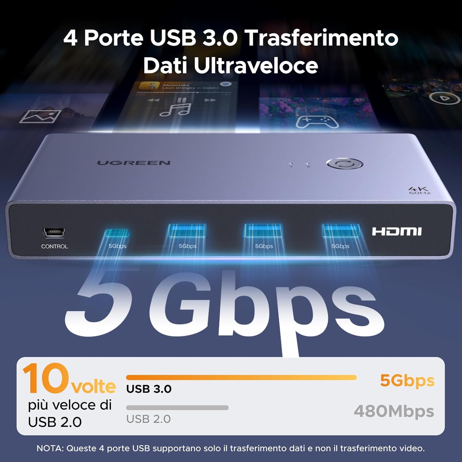 Thumbnail 3 de UGREEN Switch KVM USB-C HDMI 4K@60Hz