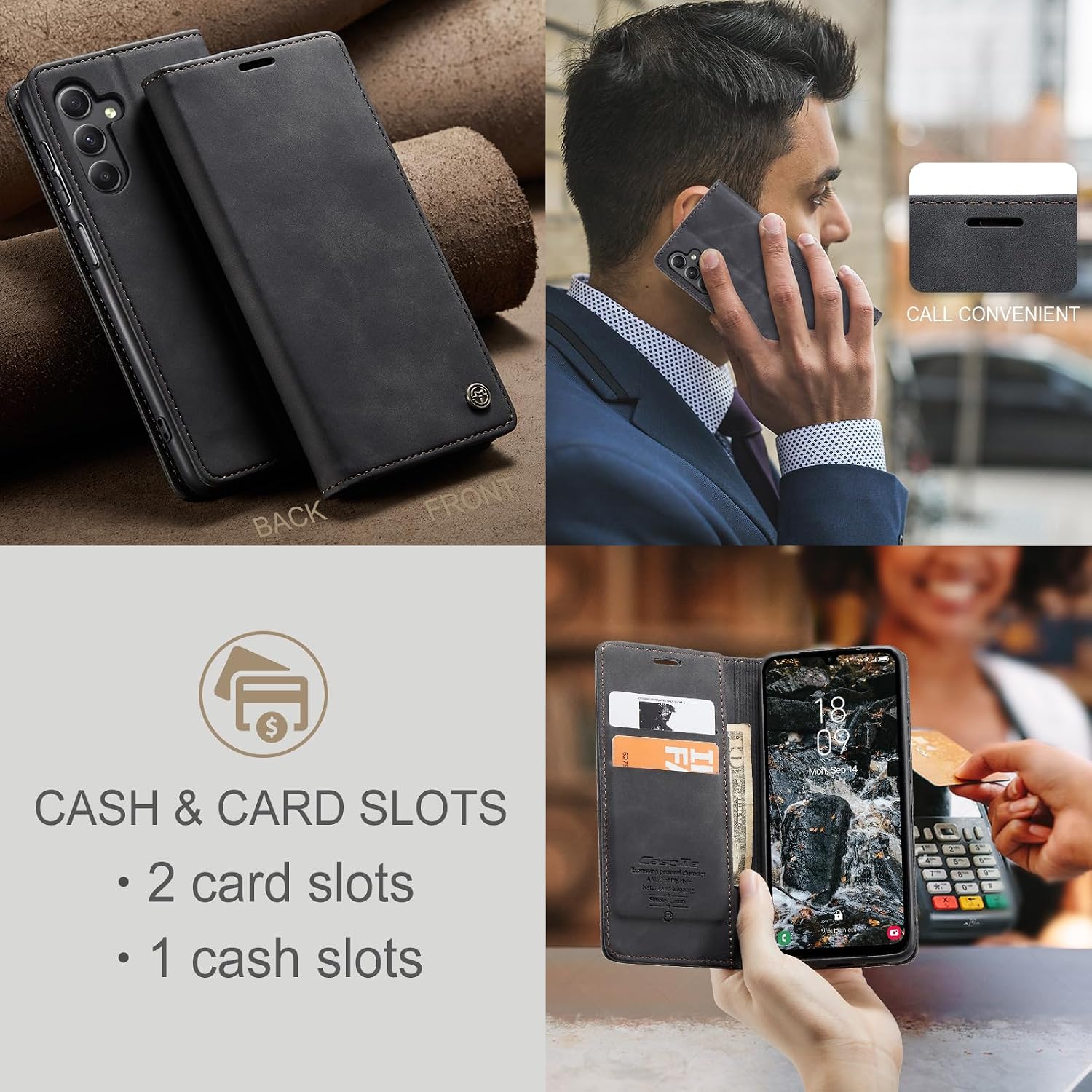Thumbnail 3 de Monweicz Galaxy A56 Hülle Premium Leder