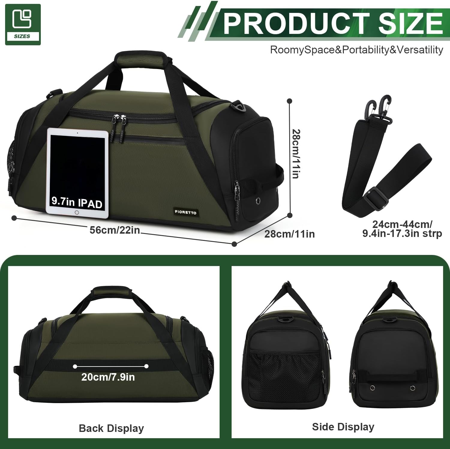 Thumbnail 1 de Mens gym bag with wet pocket