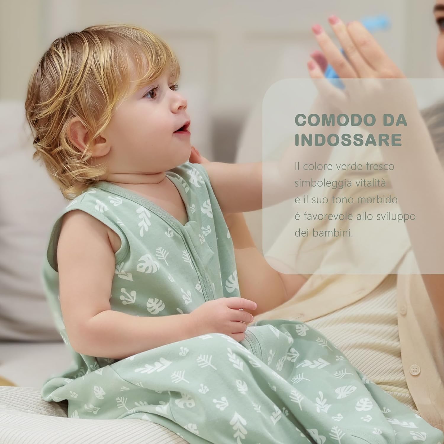 Thumbnail 2 de Mosebears Sacco nanna Estivo per Bambini 0,5 Tog – Verde, M (6-12 mesi)
