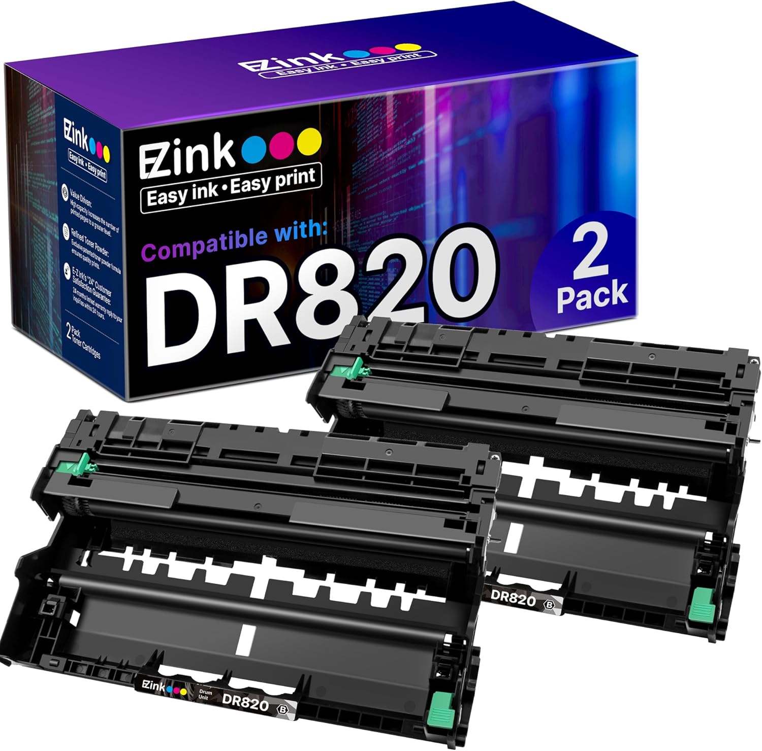 Detalle de E-Z Ink DR820 Drum Unit 2-Pack, 30,000-Page Yield per Unit