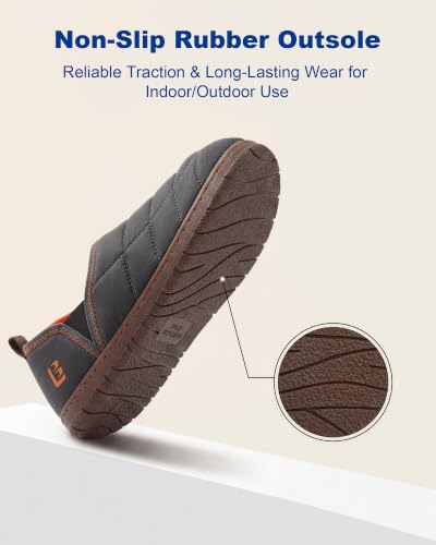 Thumbnail 6 de LongBay Men's Two-Tone Slippers Cushy Memory Foam – Grey (Indoor/Outdoor)