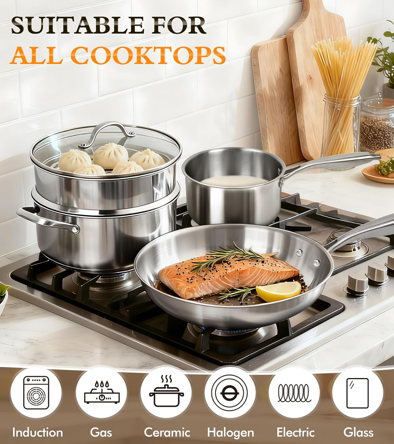 Thumbnail 6 de ICSTI 16-Piece Tri-Ply Cookware Set