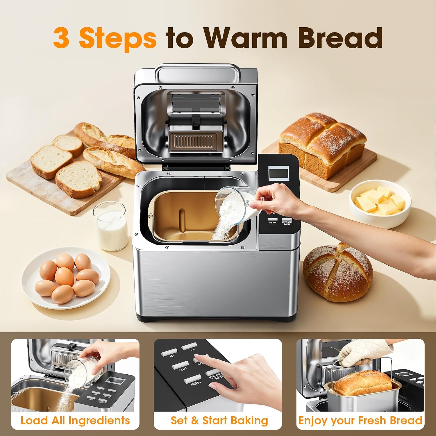 Detalle de Bread Maker 19-in-1 1kg Triumphkey